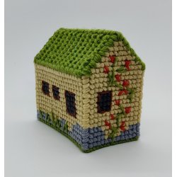 Hus, fritst�ende broderi. 