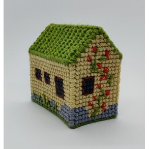 Hus, fritst�ende broderi. 