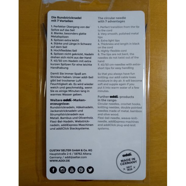 Rundpinde, addi lace needles, 