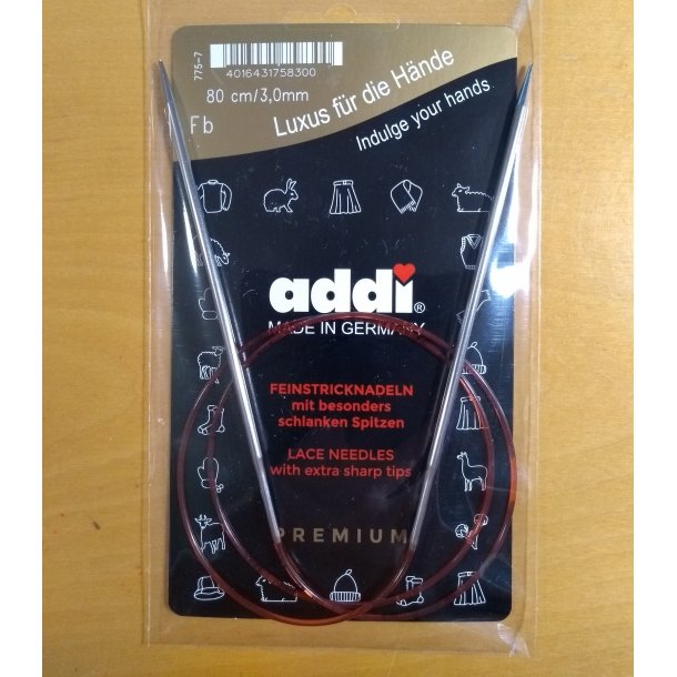 Rundpinde, addi lace needles, 
